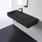 Black Wall Mounted or Vessel Sink With Counter Space